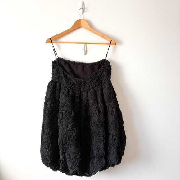 Zara Structured Floral Mini Dress NWT Black Size XL Blogger Fav - Picture 9 of 12